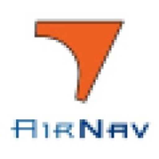The Huntsville International Airport logo depicts a stylized airplane design against a blue background featuring the
