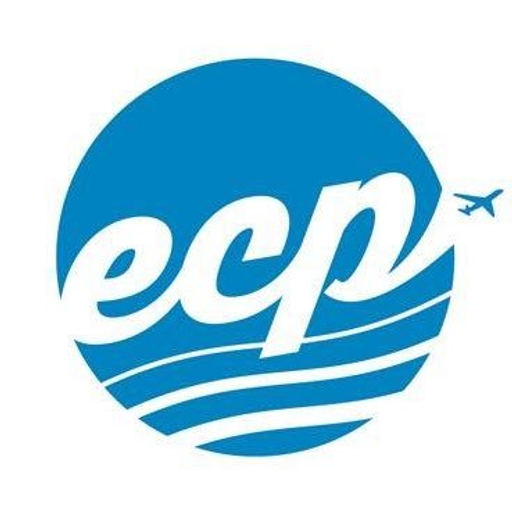 A stylized logo featuring a blue wave pattern symbolizes the Northwest Florida Beaches International Airport with a focus on