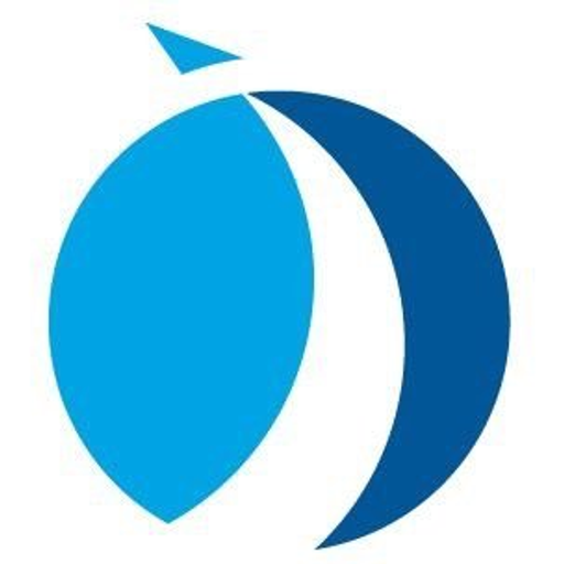 The Pensacola International Airport logo displays a stylized blue circle with a white arc inside representing flight paths