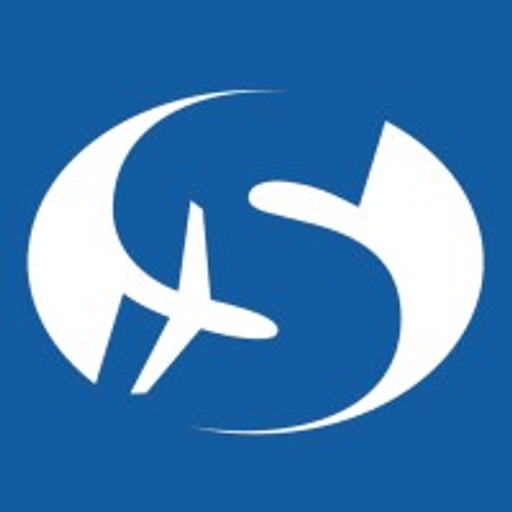 A Sacramento International Airport logo depicts a stylized airplane soaring above the airports name in a modern font
