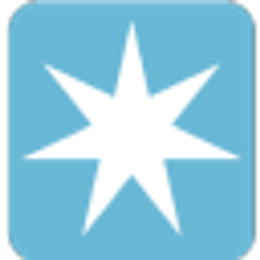 The Sealand Maersk logo depicts a stylized anchor symbol representing maritime shipping and the companys global operations
