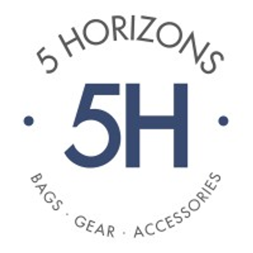 The 5 Horizons Group LLC logo features a stylized depiction of five interconnected horizon lines forming a circular shape