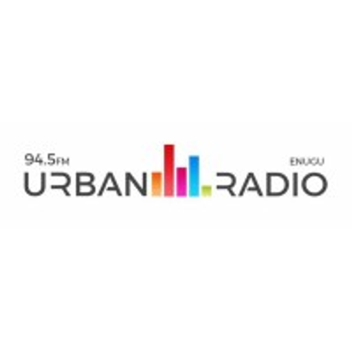 Urban Products Inc logo featuring a stylized radio wave design in blue and gray against a white background