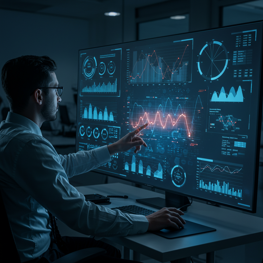 Analyzing logistics data trends with graphical charts