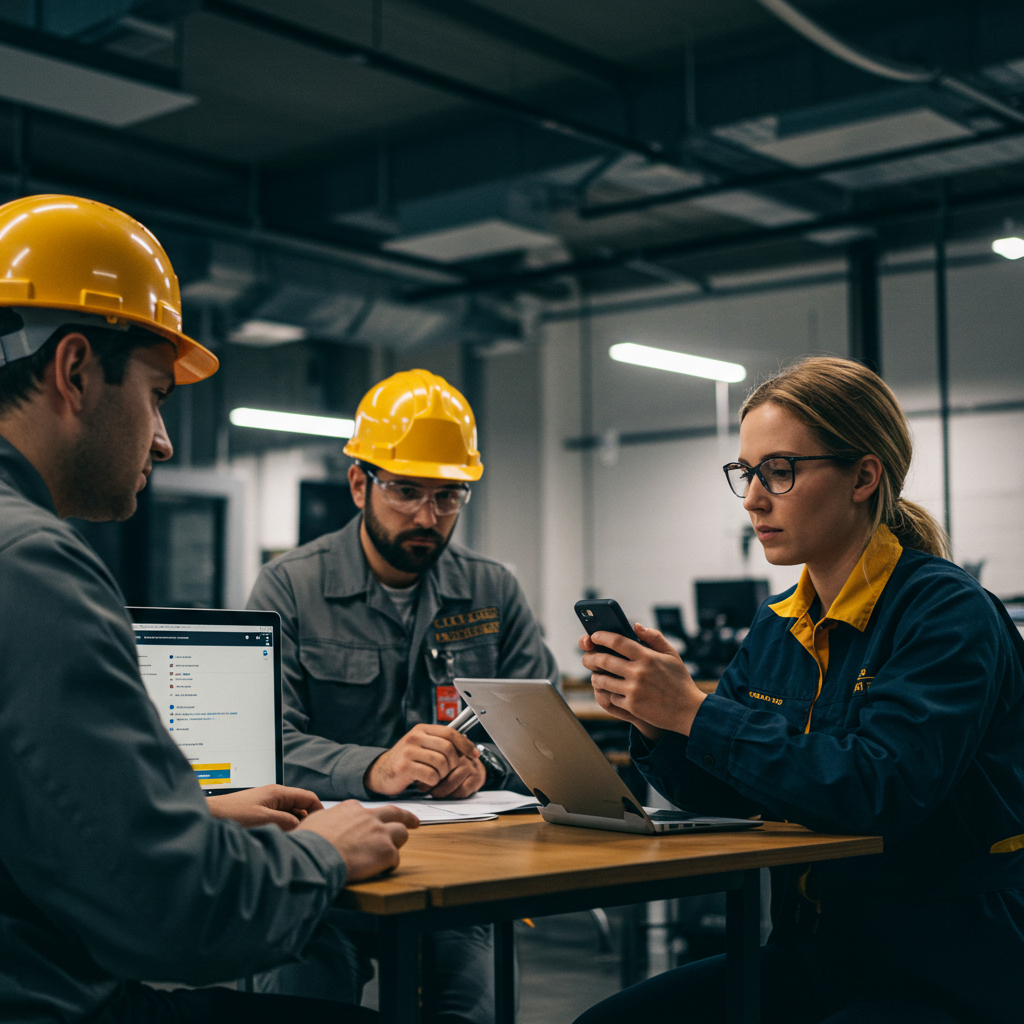 Technician using real-time communication tools