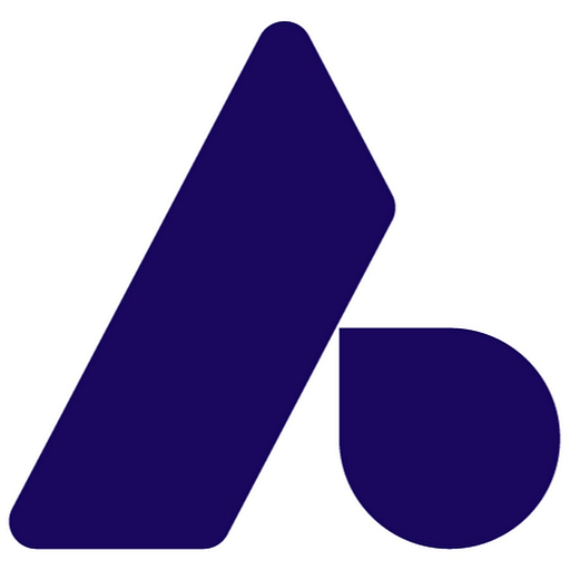 A bold dark blue rectangle with a contrasting white circle inside suggests a modern geometric logo design