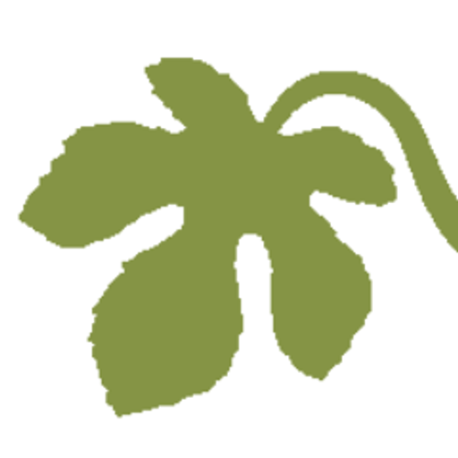 A stylized green leaf representing Adam Tala Incs logo features a symmetrical design and a modern aesthetic