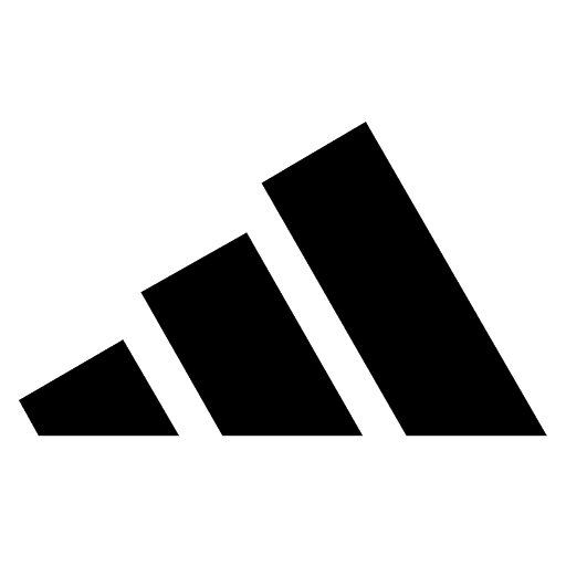 Three parallel black stripes forming a triangular shape representing the Adidas logo a globally recognized athletic brand