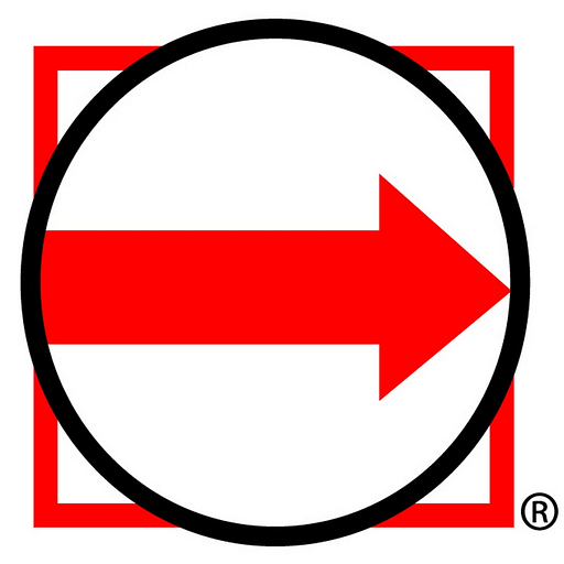 A red arrow points forward symbolizing advancement and progress A business strategy logo suggests strategic direction and