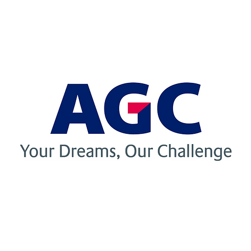 AGC automotive Americas logo displaying the companys brand symbol against a white background