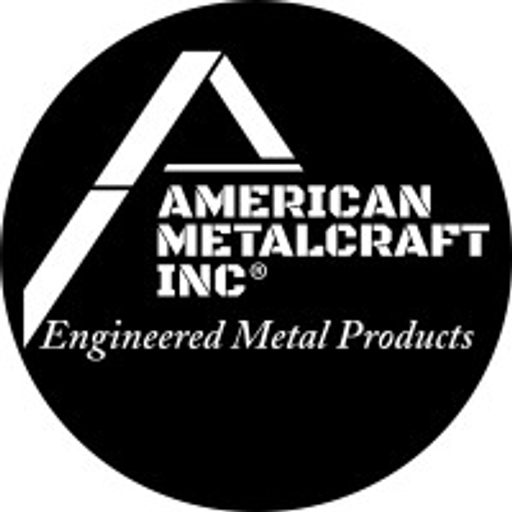 American Metalcraft Inc logo featuring a stylized anvil and the company name in bold white letters