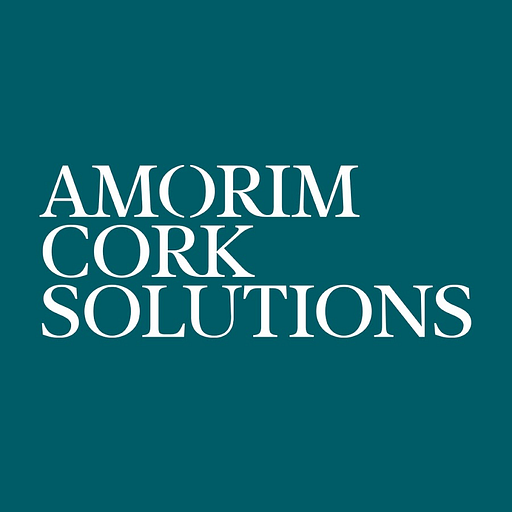 Amorim Cork Composites logo featuring a stylized cork oak tree silhouette with subtle graphic elements suggesting strength