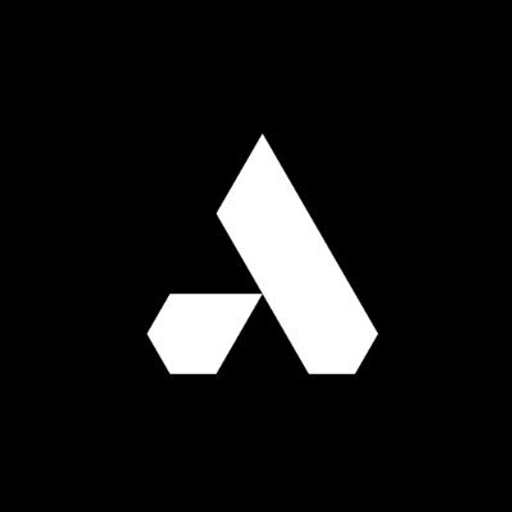 Two interlocking white hexagons form a logo representing Andis Co The design features a modern minimalist aesthetic