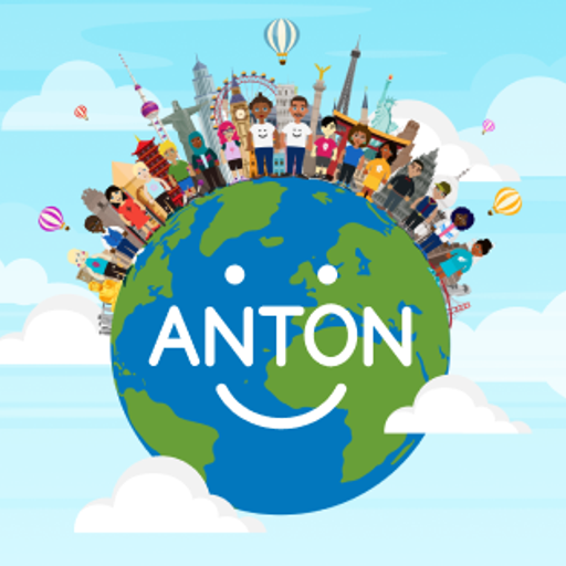 A colorful logo featuring the Anton Decotech LLC name with a globe and balloons conveying a playful and global brand identity
