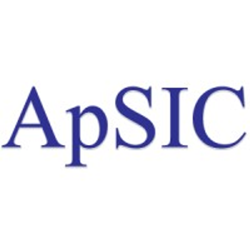 The apsicinc logo depicts a stylized shield featuring a blue and white design representing the companys brand identity