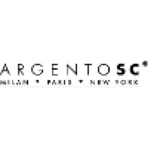 A silver logo featuring the Argento name and SC design elements in a modern style