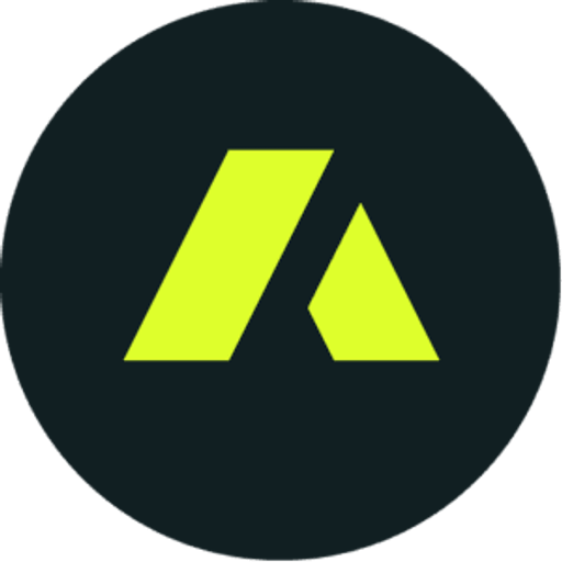 A bright yellow armsinternational logo featuring three parallel rectangles stacked vertically with a dark grey background