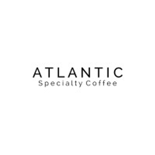 Atlantic Specialty Coffee Inc logo featuring a dark navy shield with white text Atlantic Specialty Coffee Inc