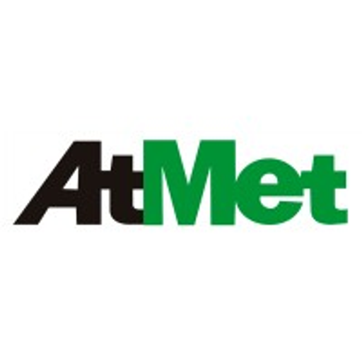 Atmet Group Inc logo featuring a stylized green and gray design with the company name prominently displayed