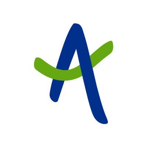 Attinda Hygiene Partners logo features a stylized blue hand gently holding a stylized blue water droplet icon signifying
