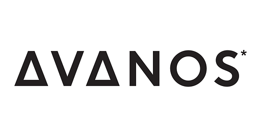 A white logo featuring the AVANOS text and a stylized medial symbol is prominently displayed