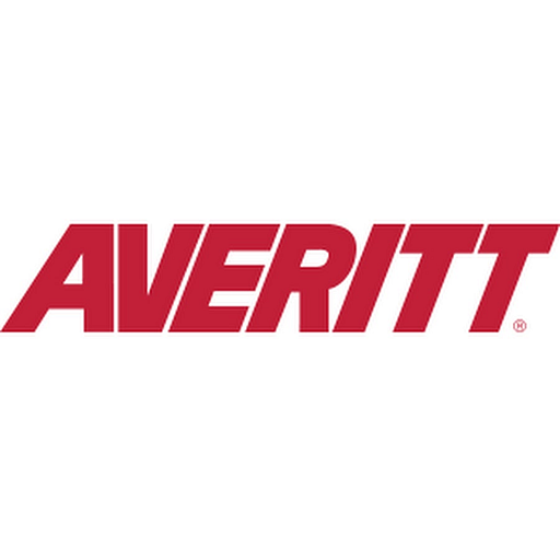 Averitt Express logo featuring the companys name in red and the images background is white