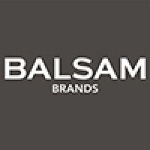 Balsam Brands Inc logo appears displaying the companys name in white on a dark background