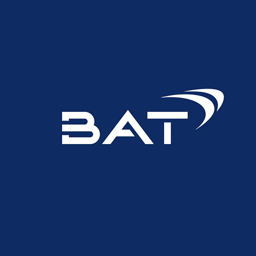 A stylized bat logo featuring Bat Forever Inc in a bold font showcasing the bat symbol against a dark blue background