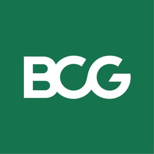 The BCG Glass Industries Inc logo depicts a stylized glass shard design representing innovation and clarity