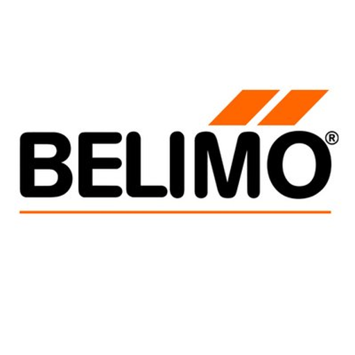 Belimo logo featuring a stylized orange parallelogram shape representing air control technology