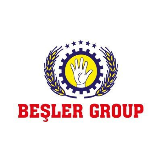 A logo featuring a hand holding a wheat stalk against a circular background with the Besfoods Corp logo