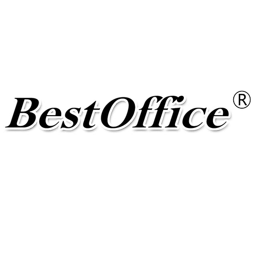 Best Office Inc logo featuring a stylized office building with a blue and white color scheme