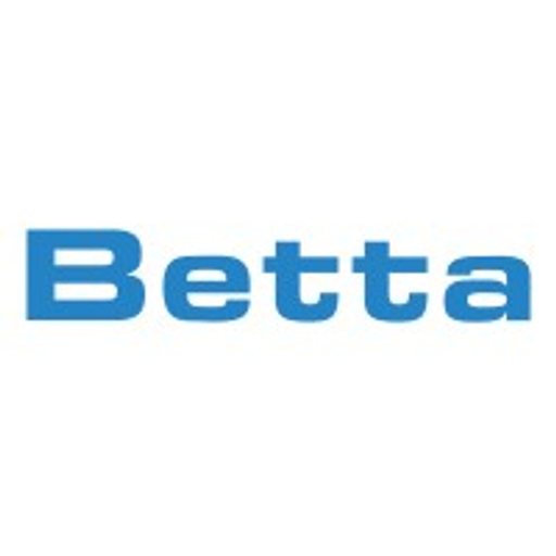 Bettabot Inc logo featuring a stylized blue robot head with a circular face and a simple design