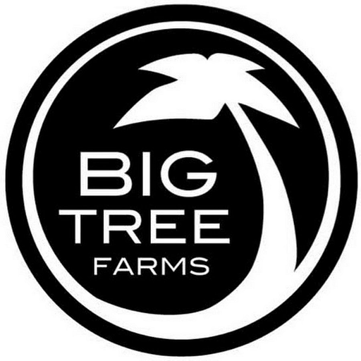 A stylized logo featuring a large tree graphic with the text Big Tree Farms underneath