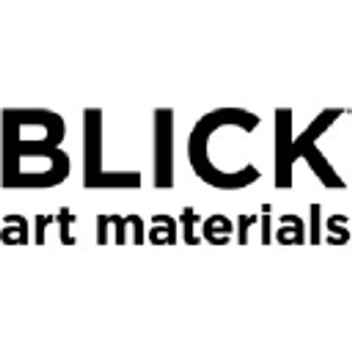 A Blick Art Materials logo featuring a stylized eye with a brushstroke inside reflecting the brands focus on art supplies