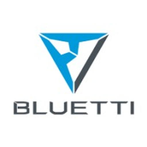 The Bluetti logo features a stylized blue and white design representing the companys power solutions and innovative