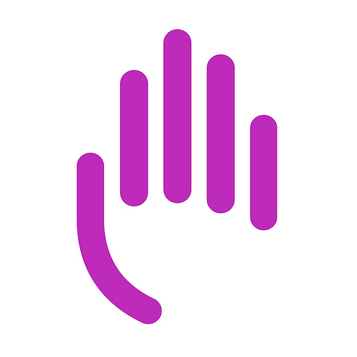 The BMS America Inc logo depicts a stylized hand in a welcoming gesture against a purple background conveying trust and
