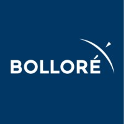 Bolloré Logistics Canada logo featuring a navy blue shield with white text and a subtle graphic element