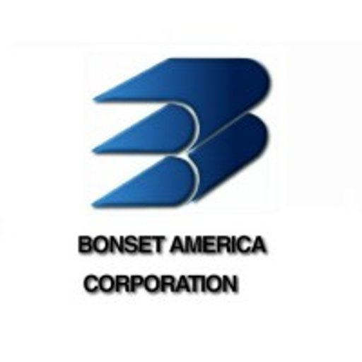 The Bonset America Corporation logo features a stylized blue threepointed star representing innovation and growth within the