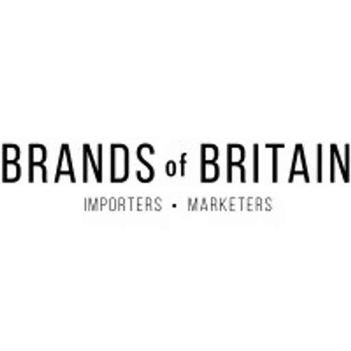 A logo featuring the words Brands of Britain in a serif typeface with a shield emblem and the Union Jack