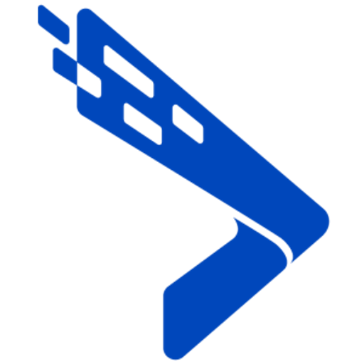 A stylized blue aircraft wing symbol representing Breg Incs logo suggesting flight and speed
