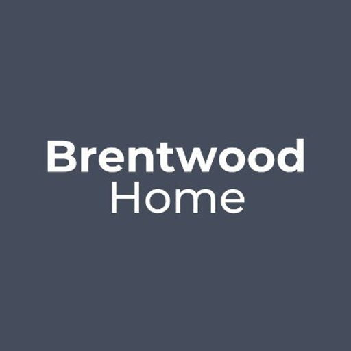 The Brentwood Home LLC logo depicts a stylized house with a warm color palette conveying a sense of comfort and family
