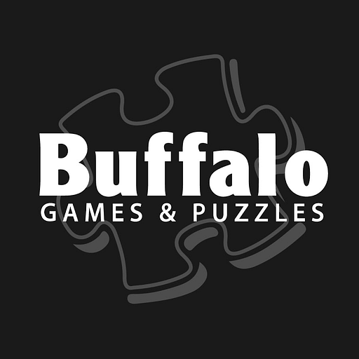 The buffalo games logo features a stylized buffalo head graphic in dark gray against a white background