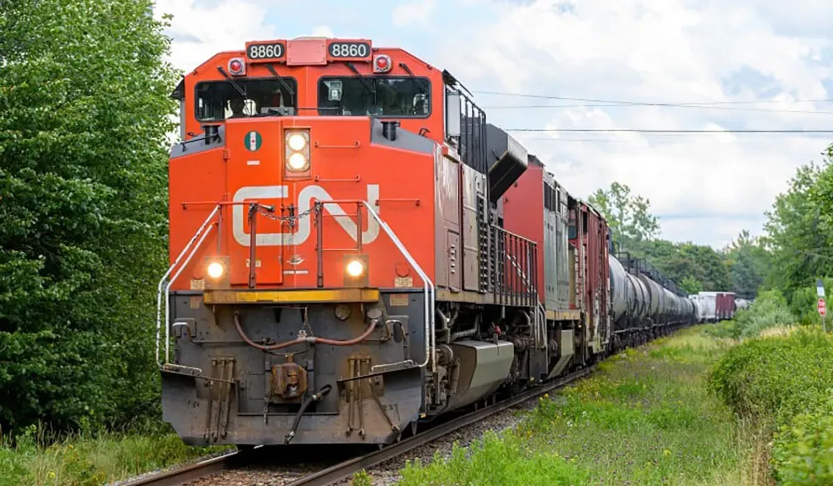 Canadian National Railway (CN) automotive loading facility