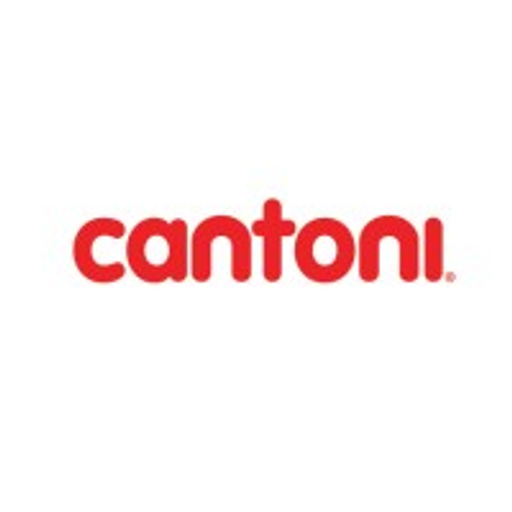 The Cantoni Inc logo features a red and white stylized mountain range representing the brands identity and values
