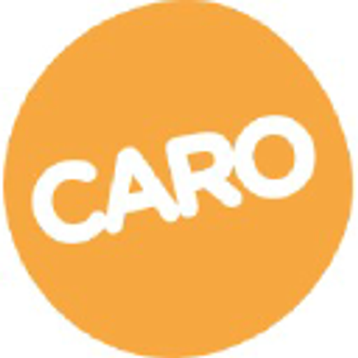 The logo depicts the Caro nut brand with the name Caro in a stylized font and a nut graphic in the center