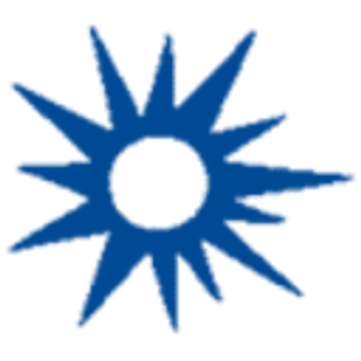 A stylized blue sun icon representing Ced Peregrine Solar LLCs logo with radiating lines suggesting energy and movement