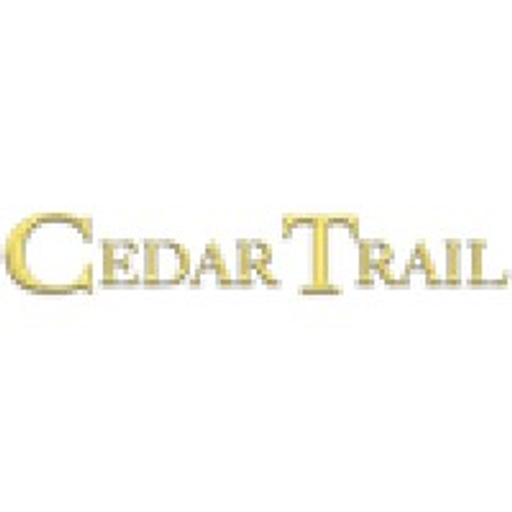 The Cedar Trail logo features a stylized mountain range with a trail winding upward against a blue sky