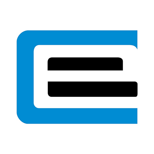 A white composite materials logo features a bold blue rectangle with a prominent upwardpointing arrow signifying innovation