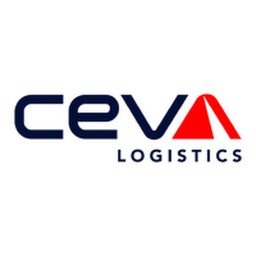 Ceva Logistics logo featuring a stylized blue and white shield design with the company name